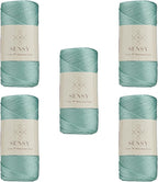 5 Skeins of Sensy Premium 2mm 251 Yards Polyester Rope 100% Polypropylene Cord by SSENSY