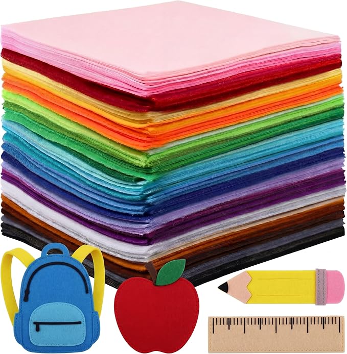 Moukeren 180 Pcs 8 x 8 Inch Felt Sheets Bulk by Moukeren