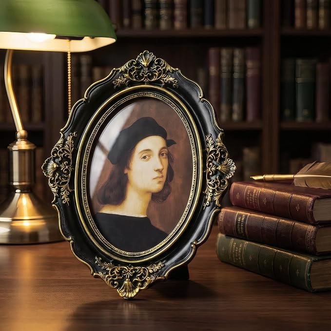 Cuspin 5x7 Vintage Picture Frames, Ornate Baroque Resin Photo Frame - Image 7