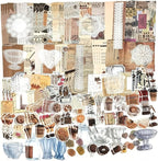 Esweny 260PCS Vintage Journaling Scrapbooking Supplies Scrapbook Sticker Paper by Esweny