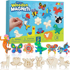 JOYIN 12 Wooden Magnet Creativity Arts & Crafts Painting Kit by JOYIN