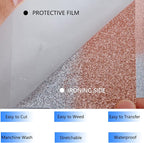 HTVVETUR Glitter Rainbow Heat Transfer Vinyl - Image 3