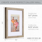 Sheffield Home 4 Piece Gallery Wall Frame Set, 8x10 Inch, Light Natural - Image 3