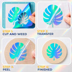 Holographic Vinyl Permanent Metallic Opal Vinyl Sheets Strong Foil Adhesive - Image 5