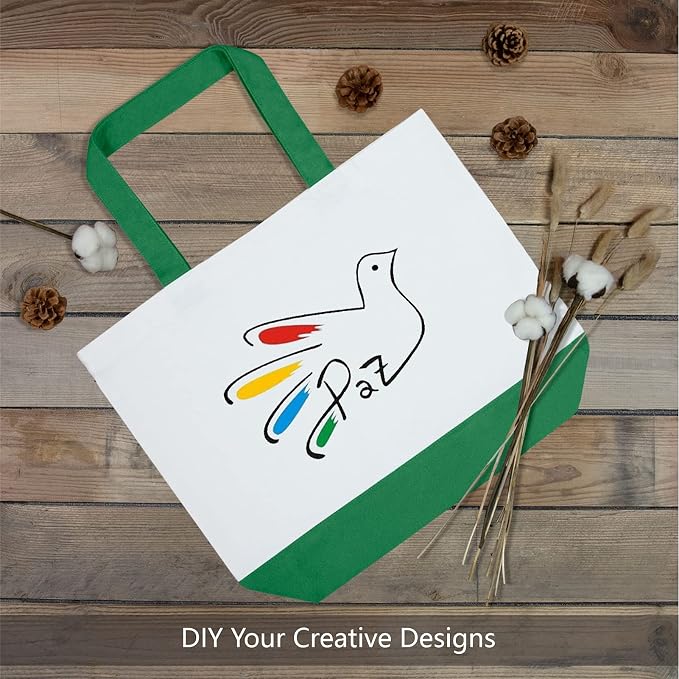 TOPDesign 1-Pack Super Strong Large 12oz Cotton Canvas Tote Bag, Reusable - Image 3