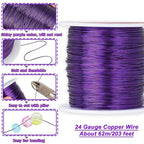 203 Feet Tarnish Resistant Copper Wires 24 Gauge/0.5mm Jewelry Craft Wires - Image 2