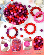 FIVEIZERO 160PCS 15mm Round Silicone Beads, Wear-resistant, Easy-clean - Image 3