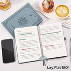 EMSHOI Lined Journal Notebook, 320 Numbered Pages, A5 Size | Leather Hardcover - Image 2