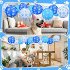 Panelee 12 Pcs Dog Paw Print Paper Lanterns Puppy Themed Party Decorations Blue - Image 5