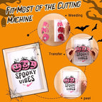 HTVSTD Halloween Permanent Adhesive Vinyl, 10 Sheets of 12x10 inches Pink - Image 3