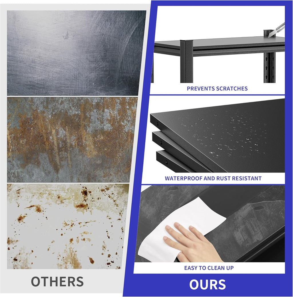 Garage Shelving Unit,3 Pieces78 HThickened Metal Shelving Units for Garage Storage Shelves Adjustable Shelves,5 Tier Industrial Shelving Shelf Metal Shelves for Storage for Warehouse Basement