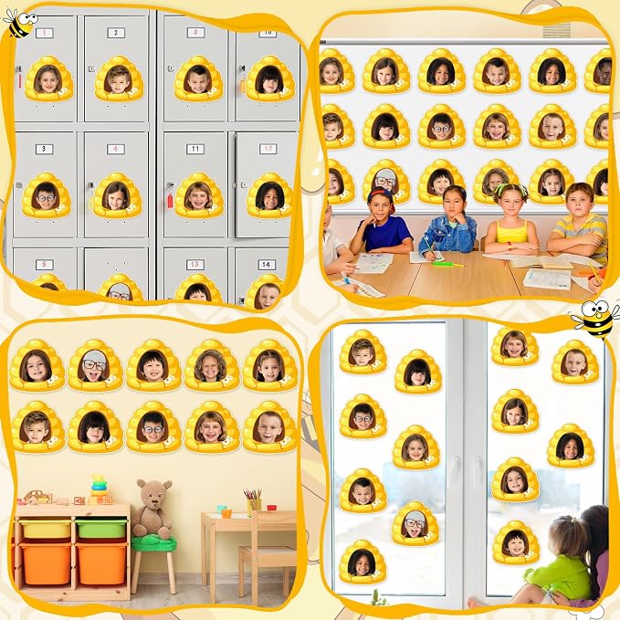 gisgfim 80Pcs Bee Hive Cutouts Summer Honey Bee Hive Decorations Bulletin Board - Image 6