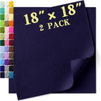 Felt Fabric Sheet 18 x 18 Inch, 1.6mm Thick | Soft and Flexible Nonwoven by MIGLORIA