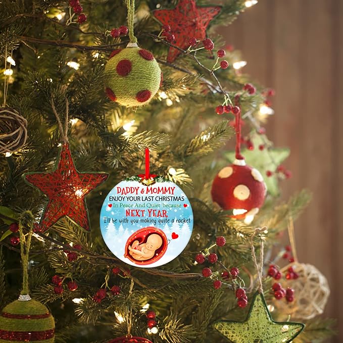 WaaHome Funny Pregnant Christmas Ornaments 2026 - Image 3