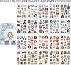 Winter Scrapbook Stickers 20 Sheets 240 Pre-Cut Washi Stickers - Image 3