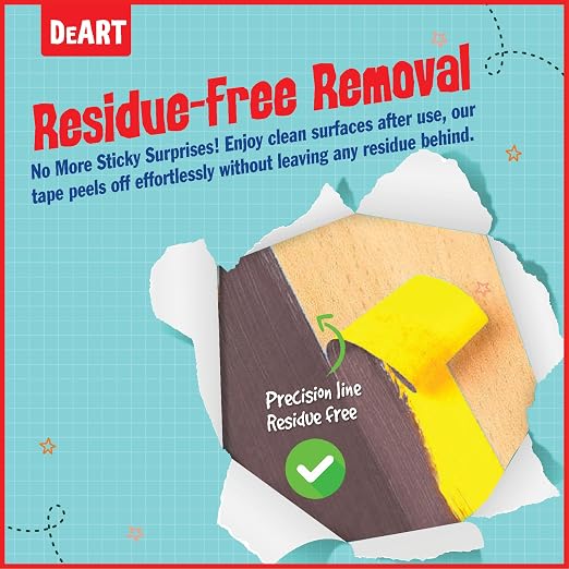 DEART Colored Masking Tape 12 Pack 1 inch Color Painters Tape - Image 7
