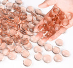 Glass Marbles, 0.97 LB Transparent and Smooth Flat Glass Beads by MESCHETT
