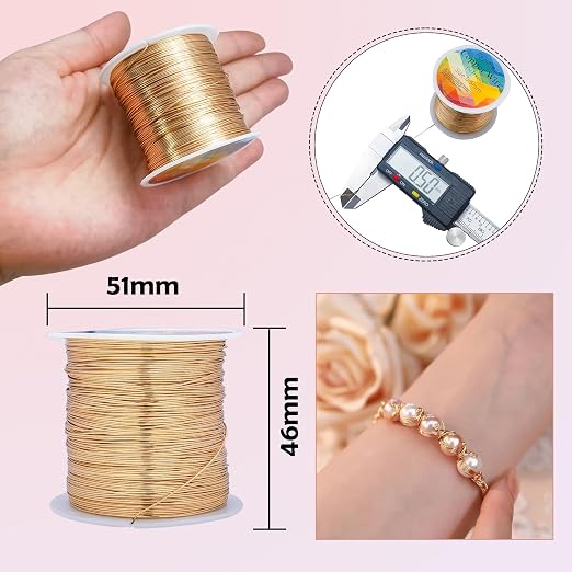 203 Feet Tarnish Resistant Copper Wires 24 Gauge Jewelry Craft Wires Beading - Image 2