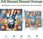 Gnome Diamond Art Kits for Adults, Full Drill Patriotic Diamond Painting Kits - Image 4