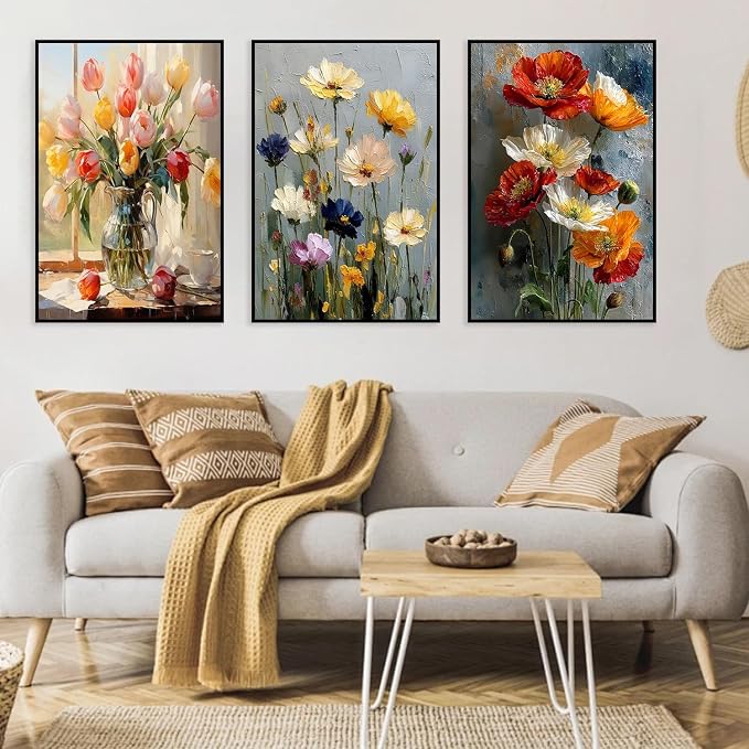 3 Pack Floral Framed Paint by Numbers Kits - Image 5