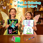 FUNNYB&G Foil Art Craft Kit for Girls 4-10 Years Old: Mess-Free & No-Glue - Image 2