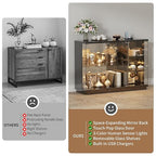 HNEBC Lockable Display Curio Cabinet - Image 5