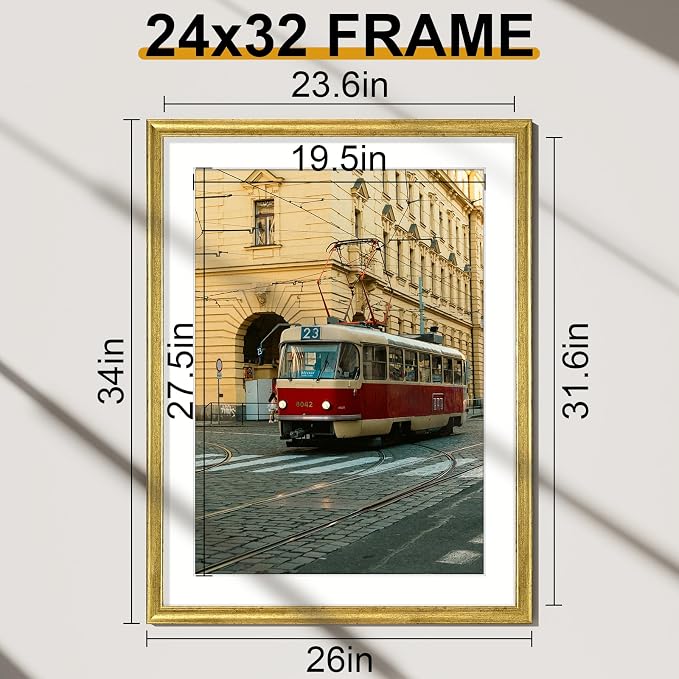 Vittanly 24x32 Picture Frames Set of 2, Ornate Vintage Photo Frame - Image 2