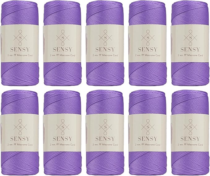 10 Skeins of Sensy Premium 2mm 251 Yards Polyester Rope 100% Polypropylene Cord by SSENSY