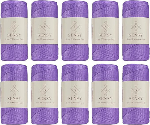 10 Skeins of Sensy Premium 2mm 251 Yards Polyester Rope 100% Polypropylene Cord by SSENSY