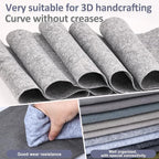 XSEINO 13 Rolls 8"x35" 1.4mm Thick Soft Felt Fabric Sheet 13 Assorted Gray - Image 4