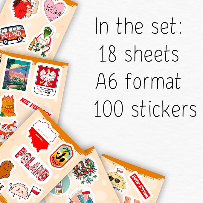 100Pcs Poland Stickers for Luggage, for Water Bottle, Polish Flag Stickers - Image 2