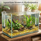 FUTUREPLUSX 5Lb Flat Glass Marbles, Amber Yellow Vase Filler Beads Flat Gems - Image 5