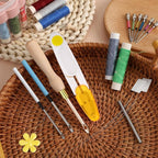 AUGSUN 13 Pcs Punch Needle Kit Embroidery Tool Set - Image 7