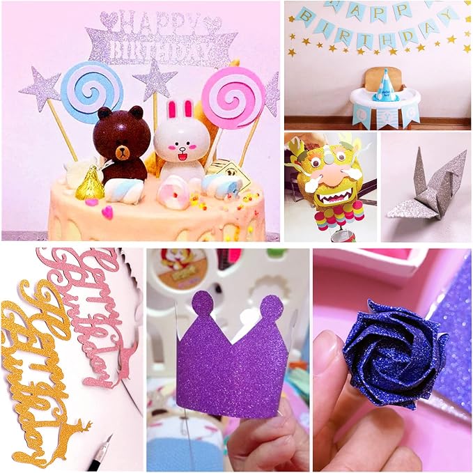 20 Sheets Glitter Decorative Cardstock Paper 30 X 20cm A4 Paper - Image 6