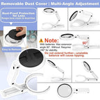 Magnifying Glass with Light and Stand, 3.55 Inch Large Lens with Lightweight - Image 5