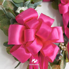 HUIHUANG Hot Pink Satin Wired Ribbon 2.5 inch Fuchsia Pink Wire Edge Ribbon - Image 7