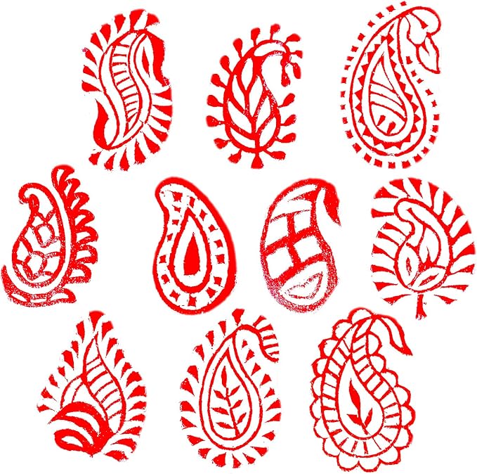 Royal Kraft Paisley Wooden Printing Stamps - Image 2