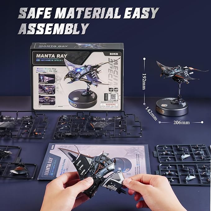 ROKR 3D Metal Puzzles for Adults, Manta Ray Mechanical, 3D Metal Model Kits for - Image 7