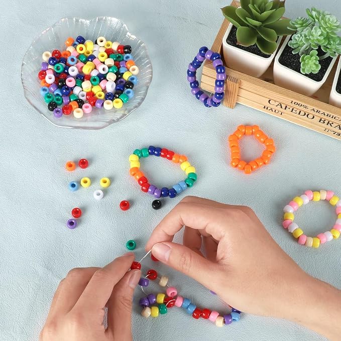 JULIMAIDONG 6500Pcs Pony Beads for Bracelets Making, 27 Colors Kandi Friendship - Image 7