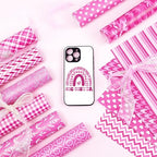 Tintnut Pink Plaid Pattern Permanent Vinyl 10 Sheets 12"x10" Adhesive Vinyl | - Image 7