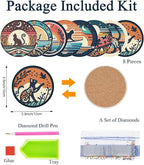 8PCS Diamond Art Coasters Kit, Cat Diamond Painting Coasters - Image 2