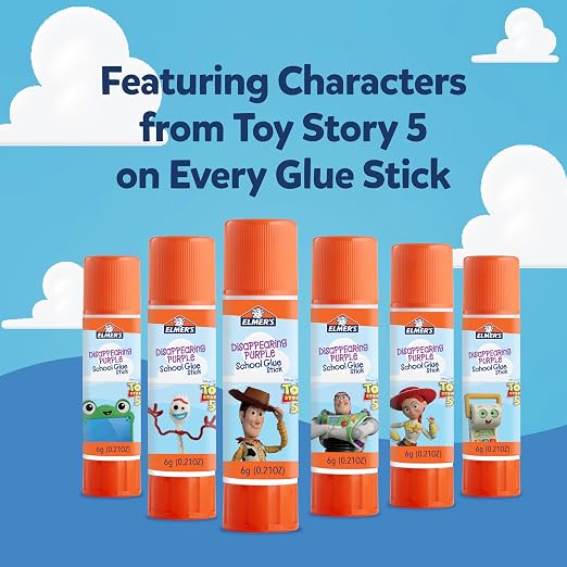 Elmer's Glue Sticks Featuring Toy Story Characters, Disappearing Purple Glue - Image 2