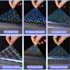 Clabby 36 Sheets Holographic Sticker Paper A4 Vinyl Holographic Laminate Sheets - Image 3