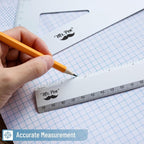 Mr. Pen- Metal Geometry Kit, 4 Pack, 45° & 30°/60° Set Squares | 6" Protractor - Image 5