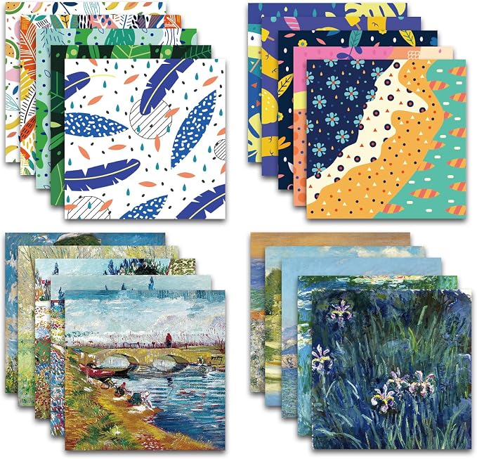 Origami Paper Kit 100 Sheets 6 Inch Square Double Sided Color 20 Vivid Colors - Image 2