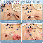 Landical 342 Pcs DIY Bead Keychain Kit Colorful Silicone Bead Personalized - Image 2