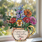 Mom Flower Acrylic Suncatcher Ornament, Wild Flower Remembrance Window Hangings - Image 3
