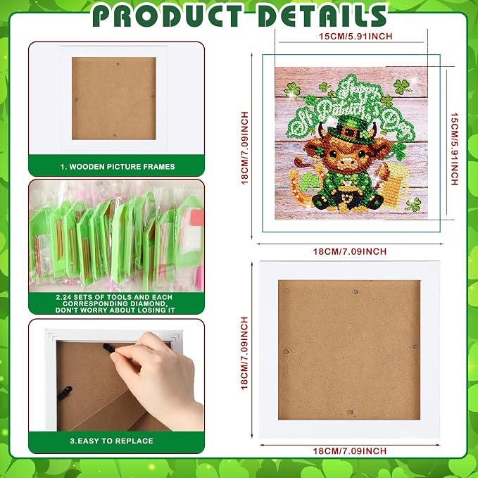 Trandraft 13 Pcs Animal Interchangeable Seasonal Diamond Art Kits - Image 3