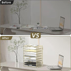 DALTACK 9-Tier Paper Organizer for Desk, Mesh Letter Tray Desk Organizer - Image 6
