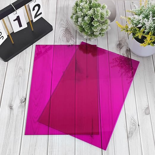 Translucent Purple Acrylic Sheets 8*12 inch 1/8" Thick Red Transparent Cast - Image 4